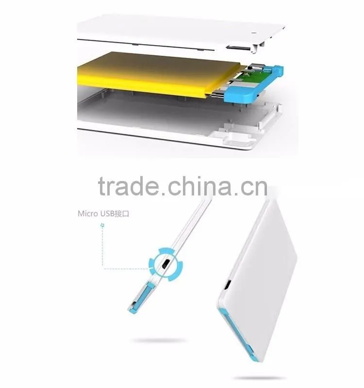 Wholesale Ultra-Slim High Quality USB Portable Smart Power Bank 2600mah New products 2016