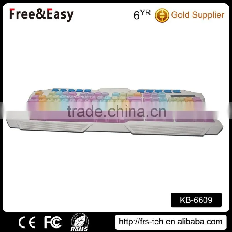 Rainbow key multimedia usb standard wired keyboard