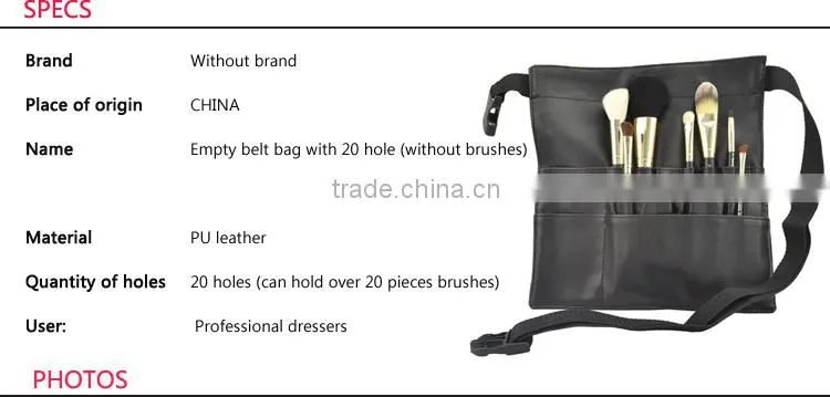 Professional makeup artist bag makeup brush belt