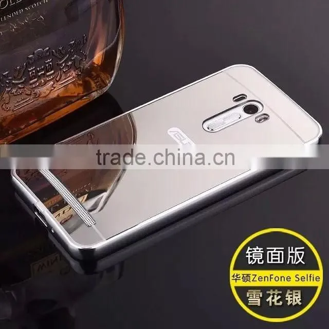Hot Sale For Asus Zenfone 5 ZE551ML ZE500KL ZE550KL ZD551KL Aluminum Alloy Frame Mirror Acrylic Plastic Back Cover Case