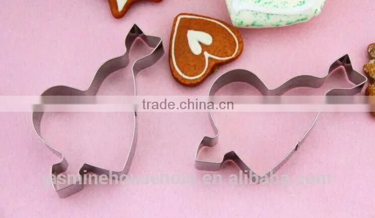 2015 Popular DIY Creative design Animal Shaped Stainless steel cookie cutters for Cakes and Bisciuts