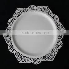 Designer white charger plate, supplier of gold charger plate