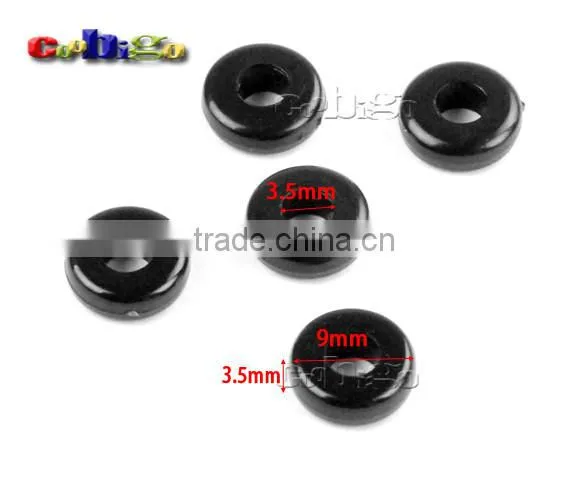 9/64"(3.5mm) Plastic Beads Bell Stopper Cord Ends For Apparel Sportwear Paracord Accessories #FLS194-B