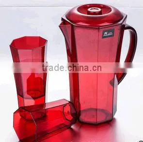 Juice pitcher, Plastic drinking set