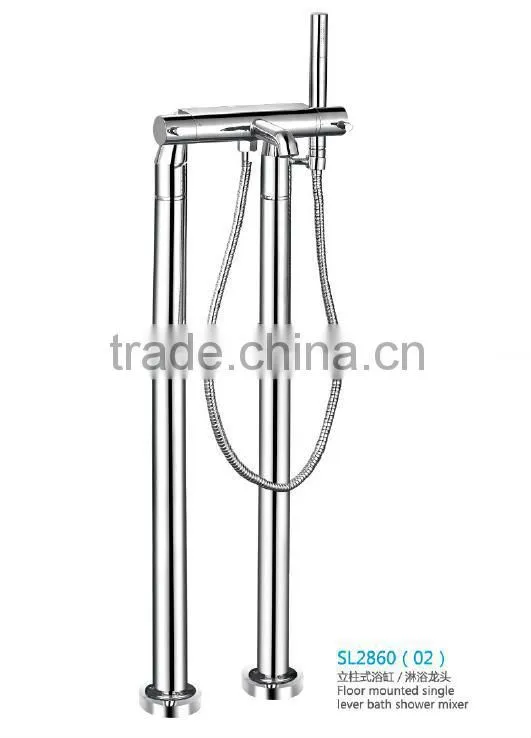High End Floor Mounted Single Lever Bath Shower Mixer