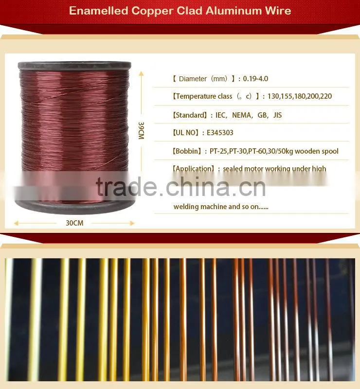 IEC Standard Polyester Enamel Cover Copper Clad Aluminum Wire
