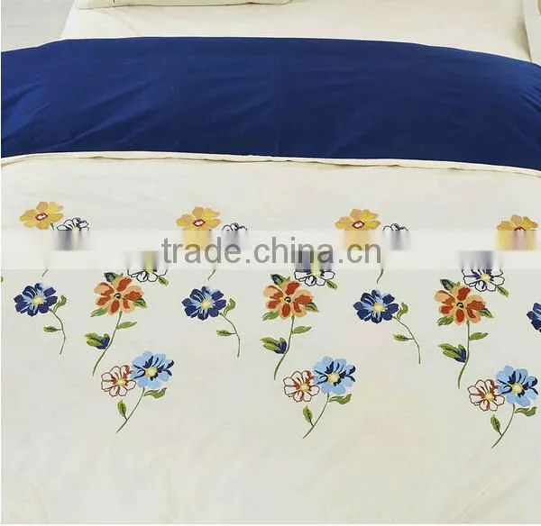 fashion embroider china supplier percale 100% cotton bedding sets