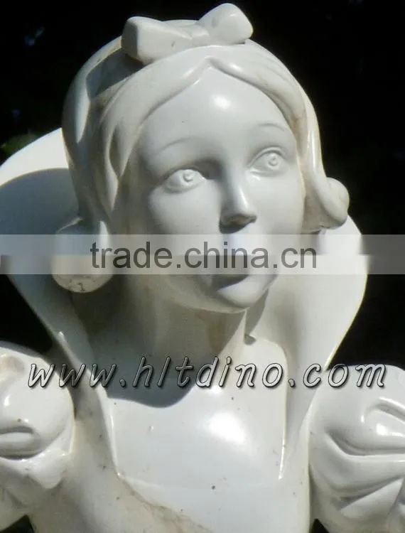 Handmade fiberglass snow white statue