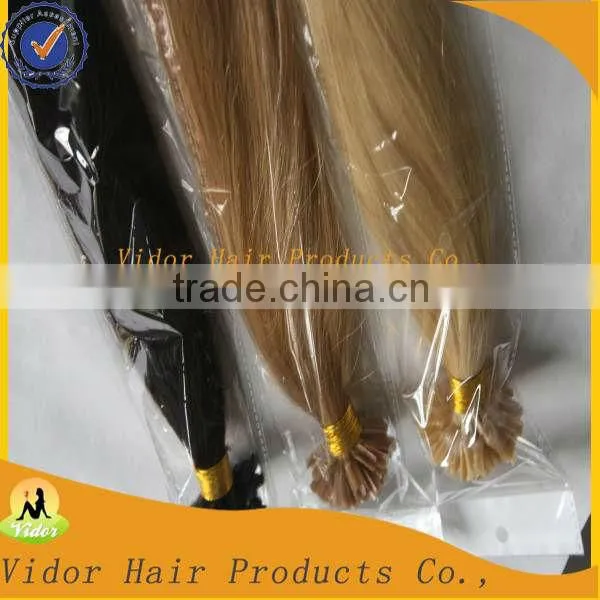 Nail Tip Hair Extension Remy Peruvian Human Extension Hair