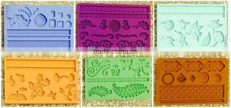 FD-009 New release silicone fondant mold decoration materials for cakes