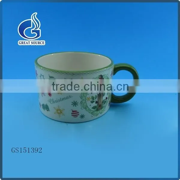 cheap glazed ceramic coffee mugs for christmas