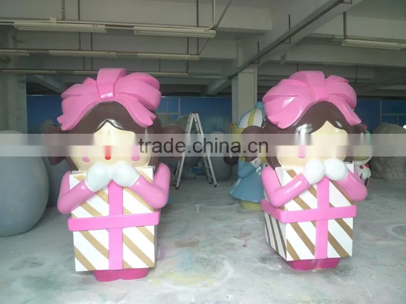 fiberglass decorative cartoon sculpture statue