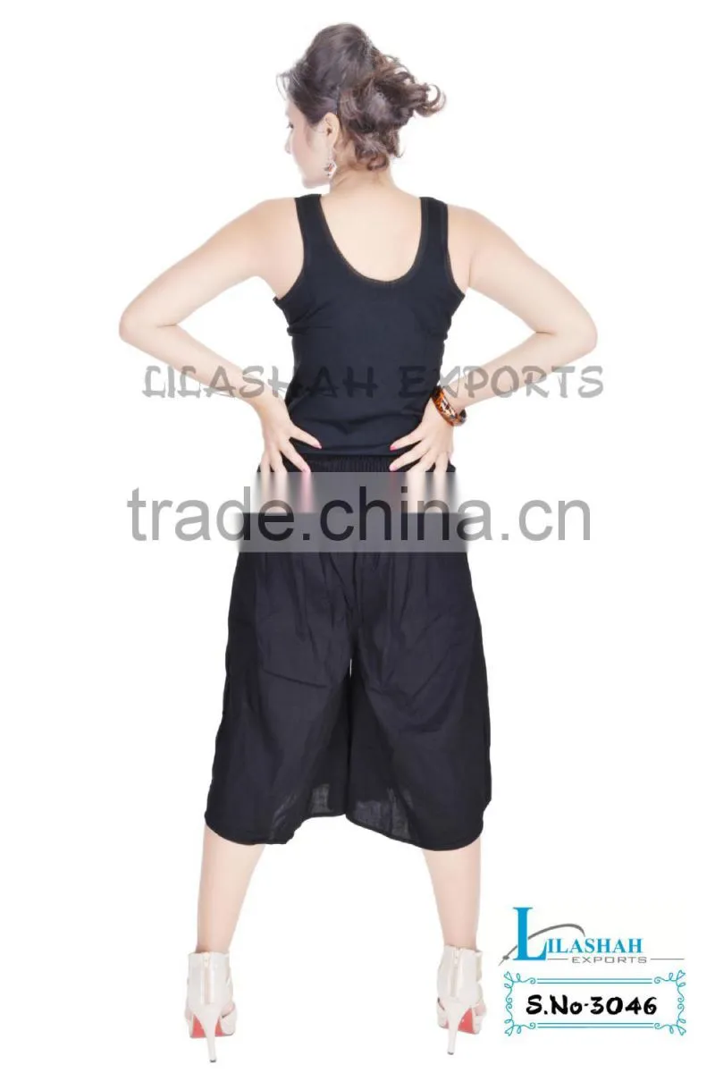 3046 Cotton women ladies' Short emd. ropa pantalon Trouser style jaipur india
