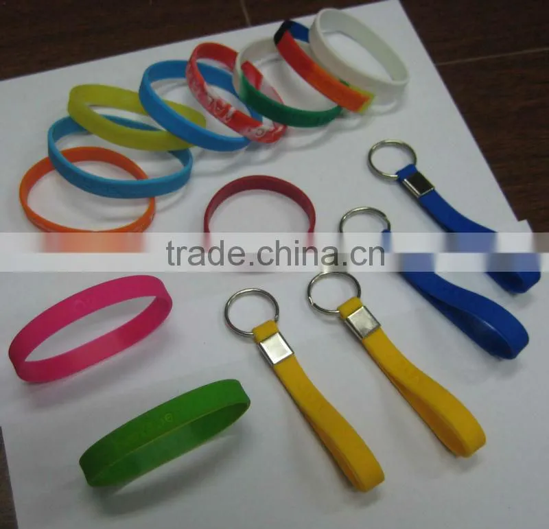 silicone bracelet key ring