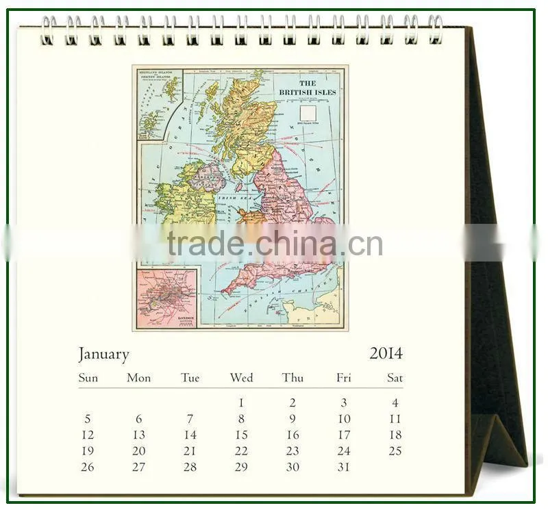 2014 Vintage Maps Creative Desk Calendar In Alibaba China