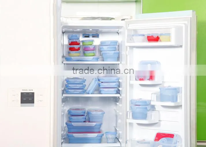 2014 high quality silicone collapsible lunch box /storage box