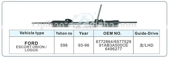 steering gear for FORD ESCORT ORION /Logus