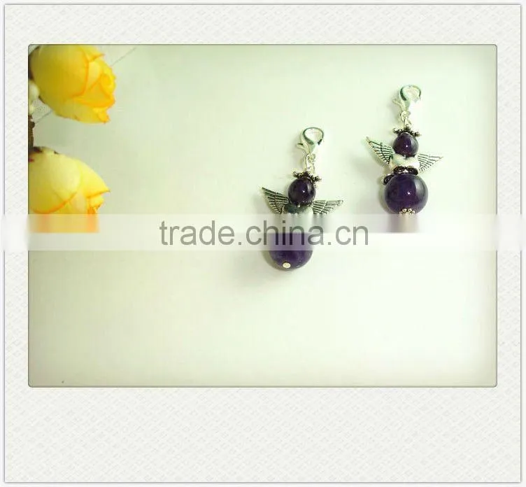 2012 Fashion New Angel Purple Agate Charm Bracelet