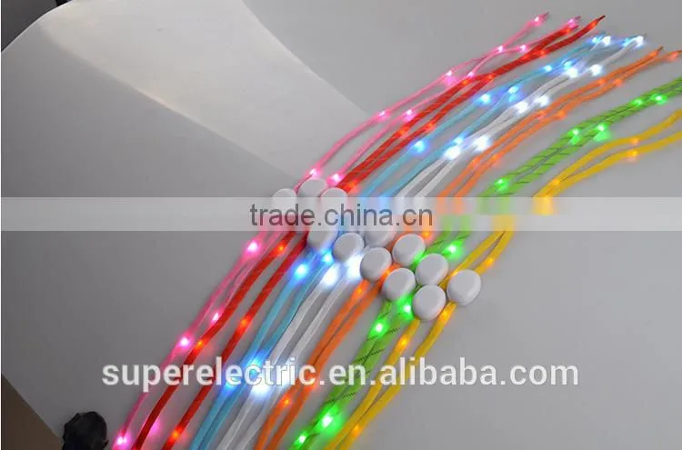 High quality wholesale customized design light up led shoelace