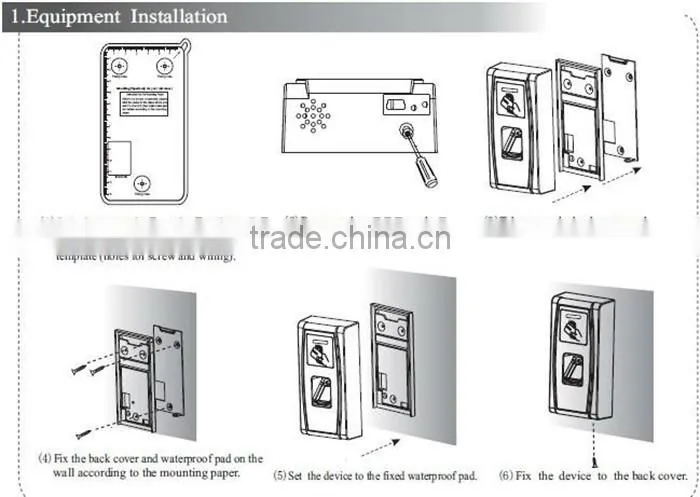 Fingerprint time attendance with waterproof and dustproof meta function
