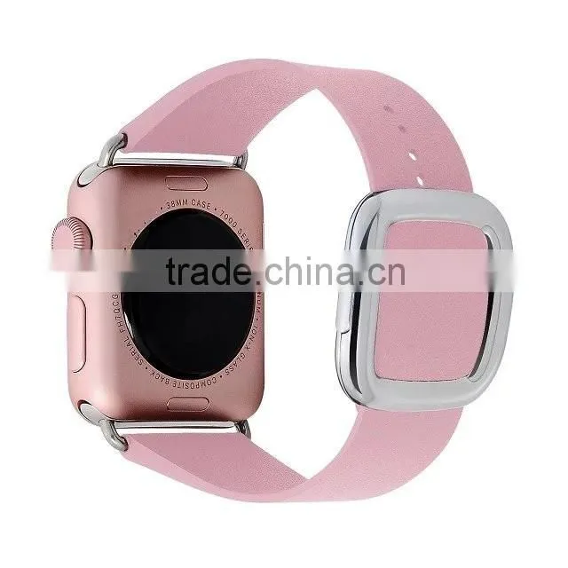 2016 new hot Smart Watch Replacement Strap Leather Band Modern Buckle Watch band For Apple Watch