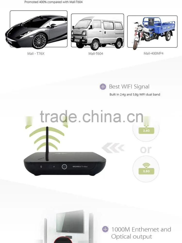 2016 Real Manufature for RK3288 Ultra Quad-core Android TV Box