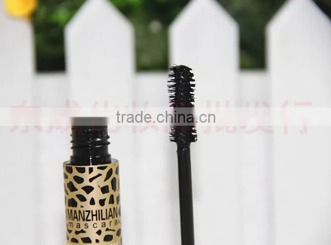 2015 Excellent Quality black color 3d Fiber Lashes Mascara Leopard Tube