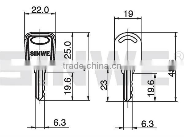 silver or black zinc industrial cabinet lock with rod control