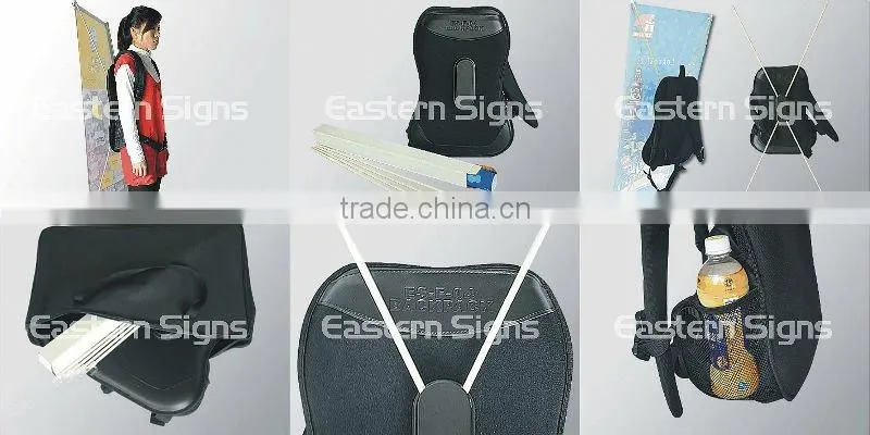 High Resolution Printing Backpack Walking Banner