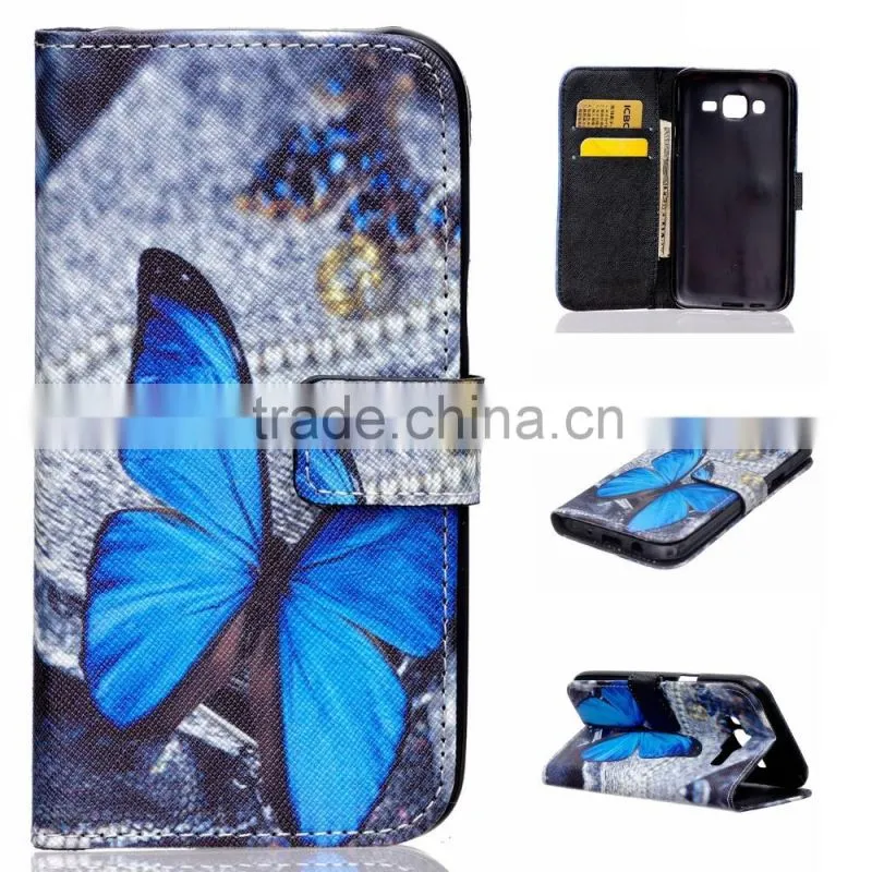 Fashion Lovely Color Printing Leather Wallet Case Cover For Samsung Galaxy J5