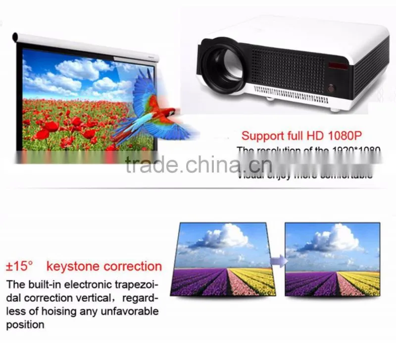 LED86+ LED Projector With AV/VGA/HDMI/USB/ATV Input Full HD Projector for Home,Business & Education Use