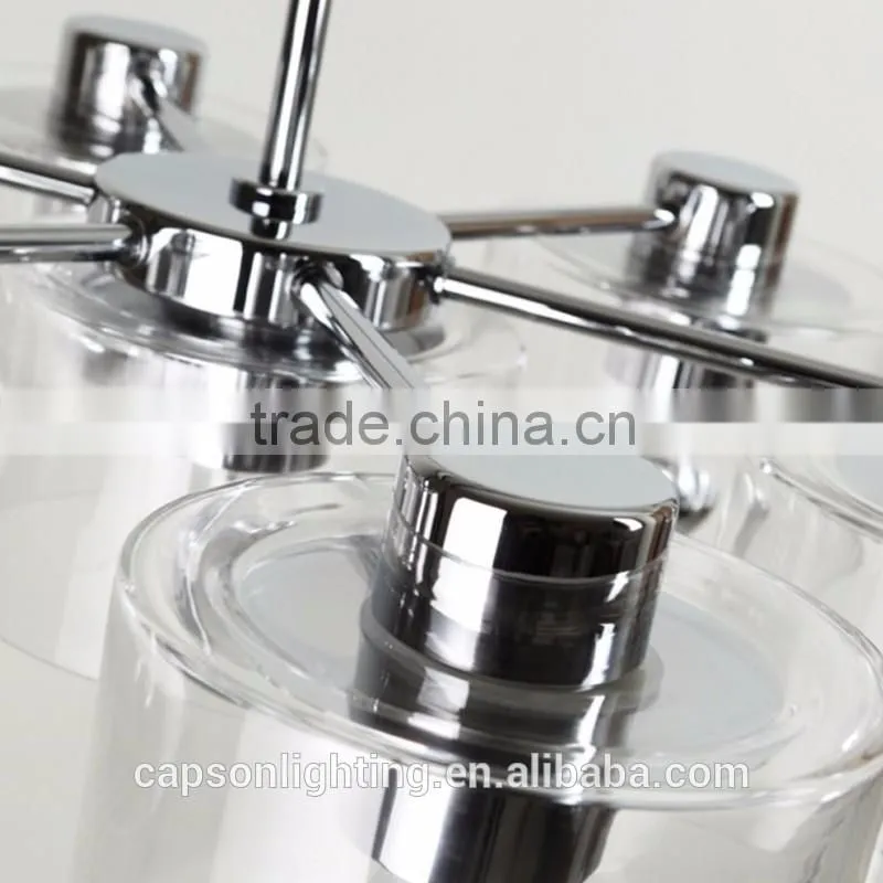 modern desingn glass shade indoor ceiling lamp with chandelier