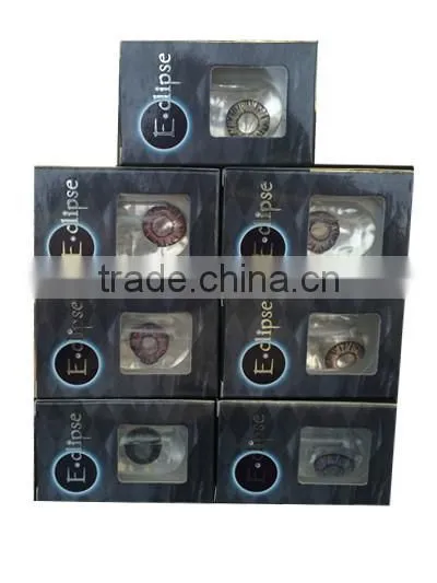 Eclipse raibow tri color contact lens/colored toric contact lens/big black contact lenses