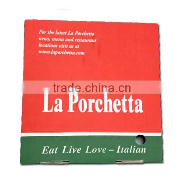 Convenient packing pizza delivery box custom size
