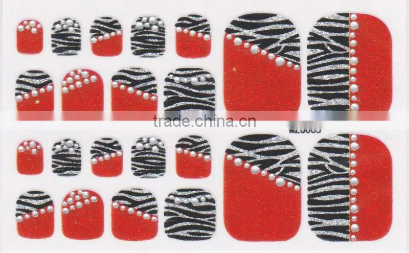 22pcs nail polish sticker toe nail art sticker