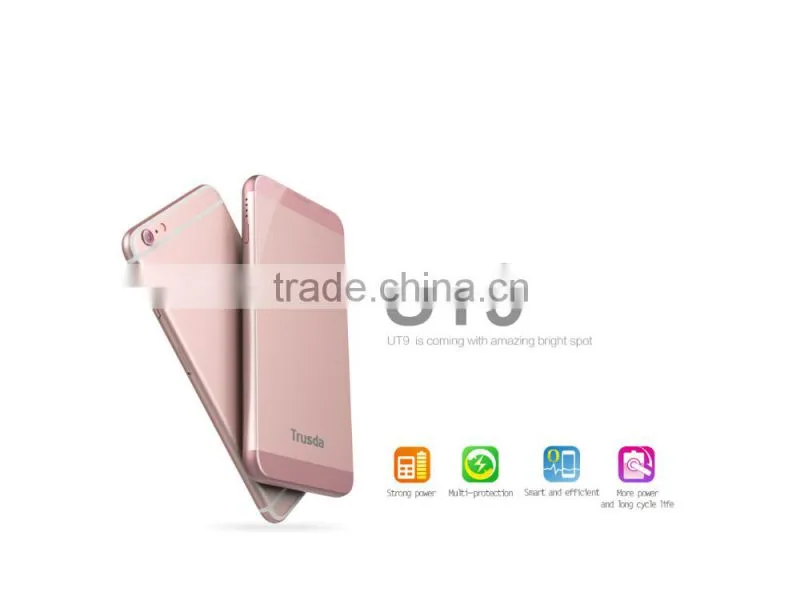 2016 newest design slim USB Type-C 10000mah portable power bank