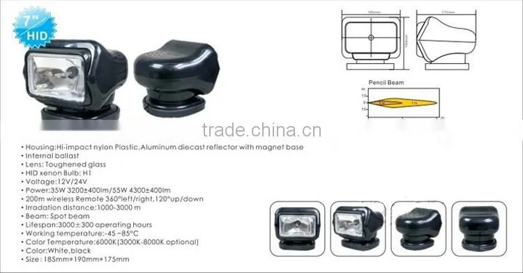 High Brightness hid truck work light with 3 years warranty
