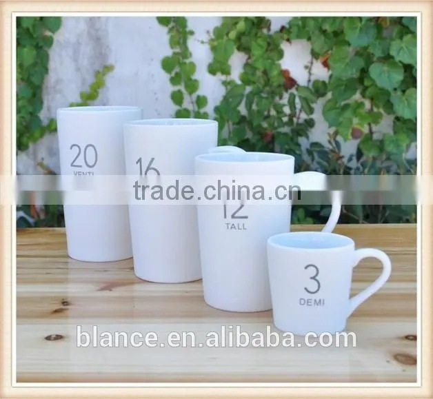 ceramic matte 20 Oz coffee mug white customized coffee cup