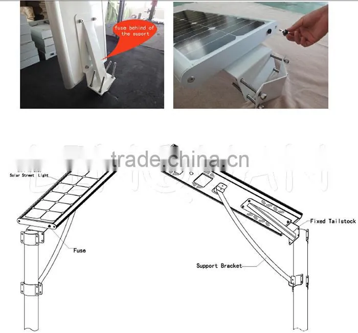 8W led light with solar panel