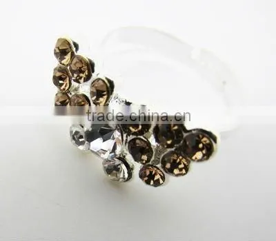 Colorful rhinestone butterfly rings,2013 fashion ladies rings,Fashion accessories