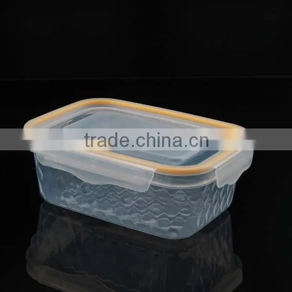 Diamond effect 200ml clear plastic lunch boxes, small food container