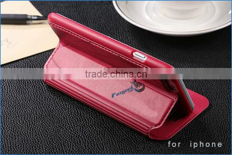 hot new products for 2015 wholesale for iphone case , leather case for iphone 6 with double window