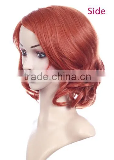 Guangzhou factory wholesale blonde/red/brown short rose fashion hair wig