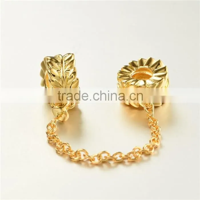 2016 New Design S925 Silve Safety Chain Metal Charms