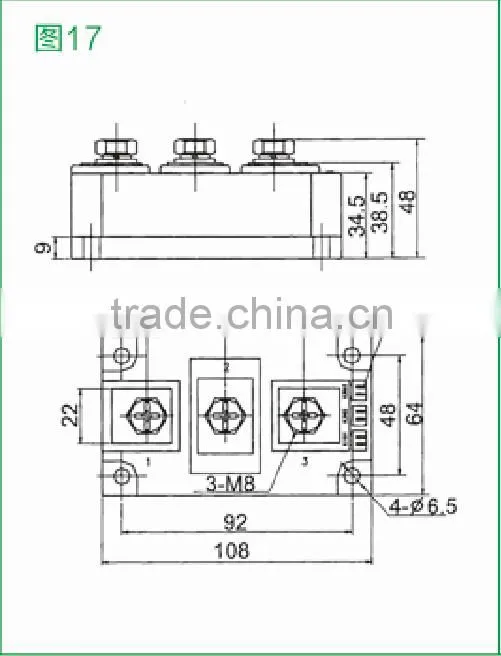 Non insulated Thyristor Module MTx300(800-1800v)
