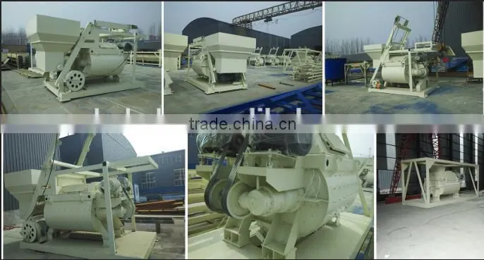 Self loading concrete mixer JS1000 concrete mixer for small industrial