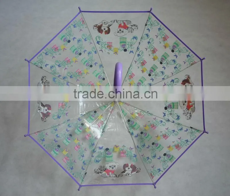 16"x8k PVC children umbrella with cartoon pictures