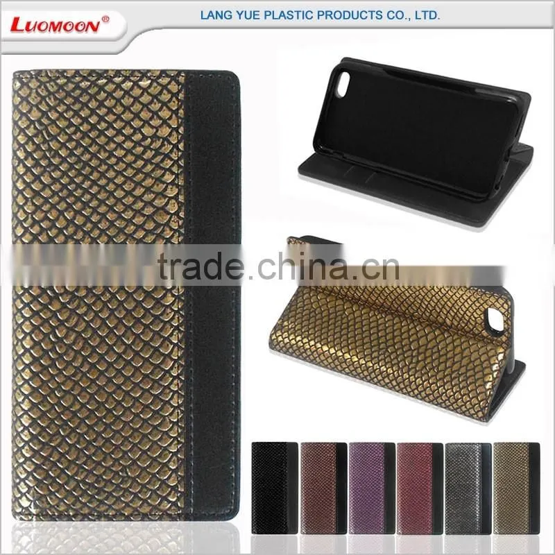 popular back cover scales pattern leather case with stand function for samsung galaxy j2 note2 N7100 N7108 N719 Note II