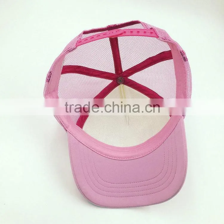 Custom design lovely girl's foam and mesh trucker cap