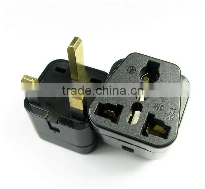 UK Plug Male 3 Pin to UK Male Socket Universal Adapter